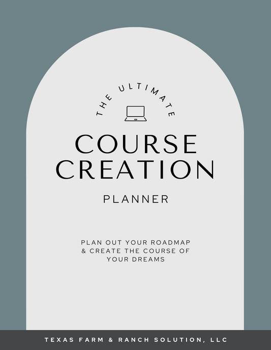 The Ultimate Course Creation Planner